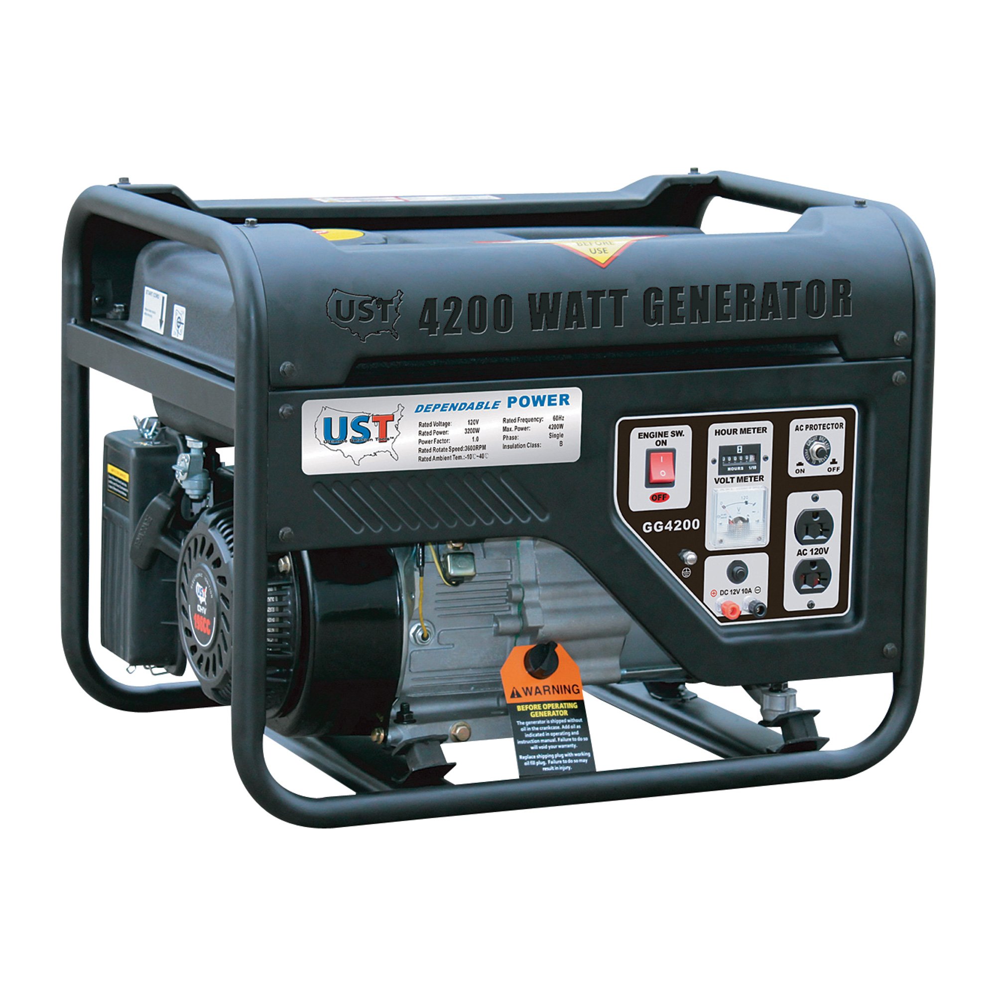 UST Dual Fuel Generator — 4200 Surge Watts, 3200 Rated Watts, Model# GEN4200LPG